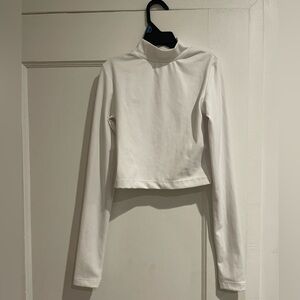 Cotton On White Long Sleeve Crop Top
